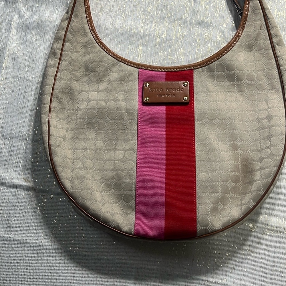 Kate Spade Beige and Pink Shoulder Bag